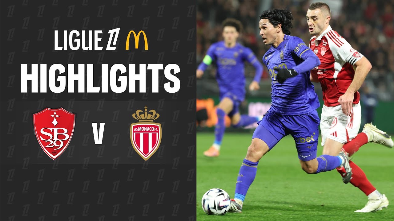 #ไฮไลท์ฟุตบอล [ แบรสต์ 1 - 0 โมนาโก ] ลีกเอิง ฝรั่งเศส 2025/6.12.68